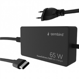 Cablexpert 65W GaN USB-C Power Delivery Fast Charger - NPA-AC-PDQC65-01