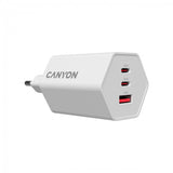 CANYON HEXAGON 65W GaN Charger - 2xPD, 1xQC, EU Plug, White