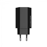 CANYON HEXAGON 65W GaN Charger - 2xPD, 1xQC, EU Plug, Black