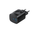 Havit UC132 EU GaN 22W Dual Port Charger with Wireless Charging - Black