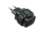 Havit UC132 EU GaN 22W Dual Port Charger with Wireless Charging - Black