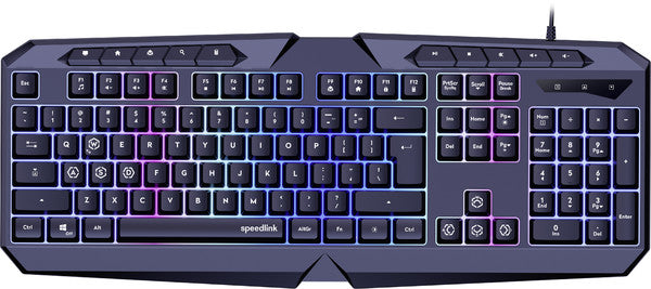 Speedlink Ludicium RGB Rainbow Gaming Keyboard - US Layout (SL-670004-BK-US)