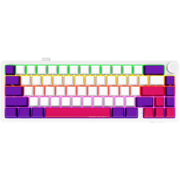 LORGAR KBP70MW Wireless 65% Mechanical Gaming Keyboard Pro - White, EN Layout