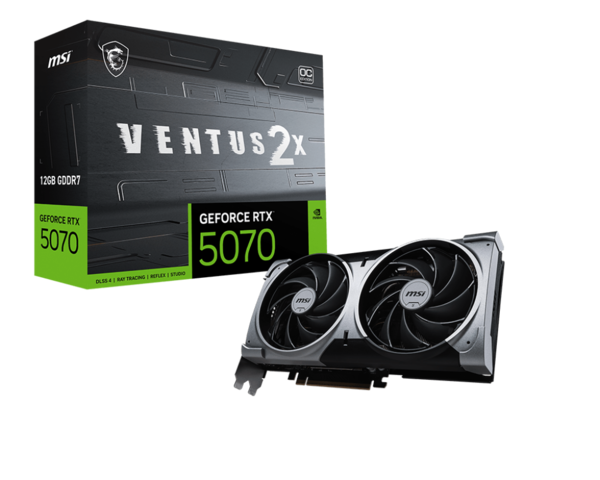 MSI GeForce RTX 5070 12G VENTUS 2X OC DLSS 4 Graphics Card