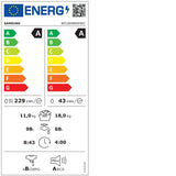 Samsung WD18DB8995BZT2 Washer Dryer, 18kg Wash / 11kg Dry, AI Control