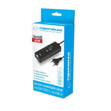 Esperanza EZC109 Universal AC Fast Charger for Mobile Devices - Black