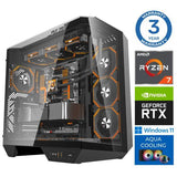 INTOP AQUA Ryzen 7 9800X3D 64GB DDR5 1TB SSD M.2 NVME RTX5070Ti 16GB WIN11