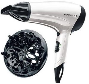 Remington D3015 Ionic Hair Dryer - 2000W, 3 Heat Settings, White/Black