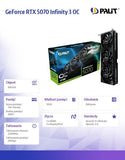 PALIT GeForce RTX 5070 Infinity 3 OC 12GB GDDR7 Graphics Card