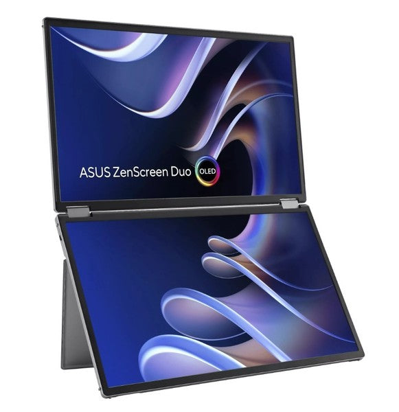 Asus ZenScreen Duo OLED MQ149CD 360° Foldable Portable Monitor - Dual 14-inch, 16:10, 1920x1200 FHD, OLED panels, DisplayHDR™ 400 True Black, 100% DCI...