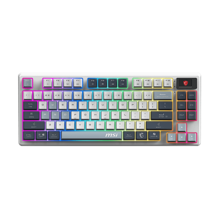 MSI FORGE GK600 TKL WIRELESS SKY Gaming Keyboard - Bluetooth - US Layout - Mechanical Linear