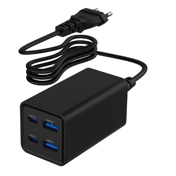 Gembird TA-UC-2A2C-PD65-01-BK 65W USB-C PD & USB-A Fast Charger - Black