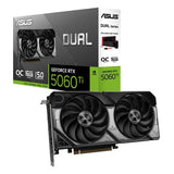 ASUS DUAL GeForce RTX 5060 Ti OC Edition 16GB GDDR6 Graphics Card