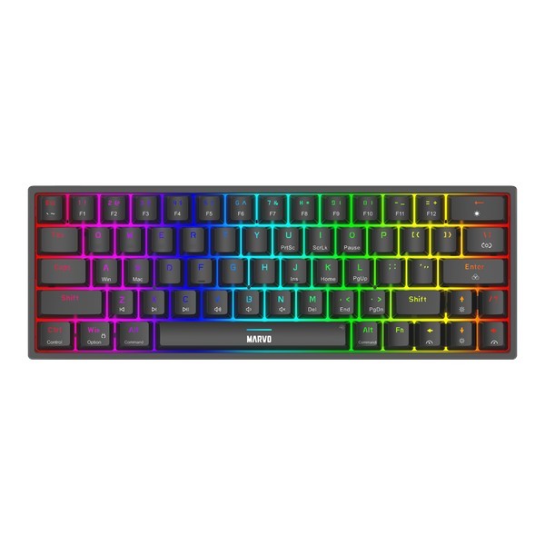 MARVO KG955 Shogo 63 RGB Wired Gaming Keyboard - USB-C - Black, 60%