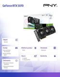 PNY GeForce RTX 5070 12GB Triple Fan DLSS 4 Graphics Card