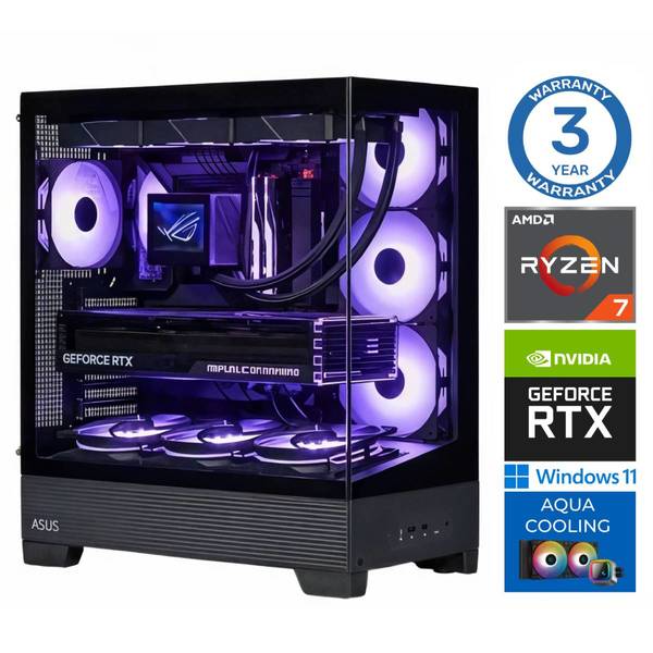 INTOP AQUA Ryzen 7 9800X3D 32GB DDR5 1TB SSD M.2 NVME RTX5070Ti 16GB WIN11