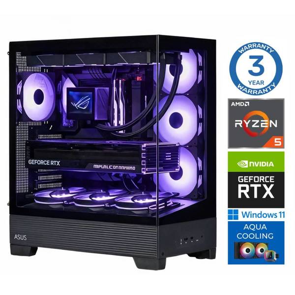 INTOP AQUA Ryzen 5 9600X 32GB DDR5 1TB SSD M.2 NVME RTX5070 12GB WIN11