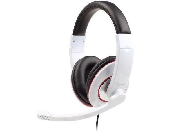 Gembird Headphones with Microphone and Volume Control - White