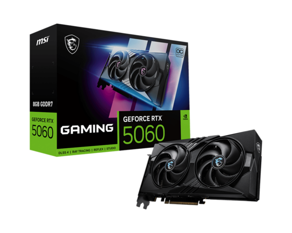 MSI GeForce RTX 5060 GAMING OC 8GB GDDR7 Graphics Card