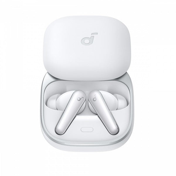 Anker Soundcore Liberty 5 white wireless headphones - Real-time ambient noise reduction with ANC 3.0 - Dolby Audio sound - Integrated 6 AI micro...
