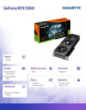 GIGABYTE GeForce RTX 5060 GAMING OC 8GB GDDR7 Graphics Card