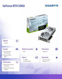 GIGABYTE GeForce RTX 5060 EAGLE OC ICE 8GB GDDR7 Graphics Card