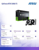MSI GeForce RTX 5060 Ti VENTUS 2X OC PLUS 8GB Graphics Card
