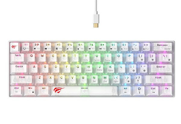 Havit KB903L Transparent White Gaming Keyboard