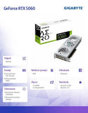 GIGABYTE GeForce RTX 5060 AERO OC 8GB GDDR7 Graphics Card