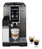 Delonghi - Coffee Maker - Dinamica Plus ECAM380.85.SB - Pump pressure 15 bar - Built-in milk frother - Automatic - 1450 W - Stainless Steel/Black