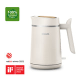 Philips Kettle - HD9365/10 Eco Conscious Edition - Electric - 2200 W - 1.7 L - 100% bioplastic - 360° rotational base - White Matt