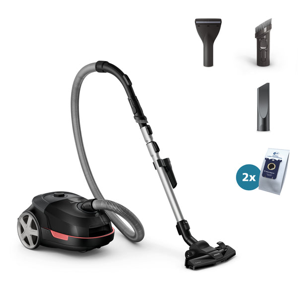 Philips Series 5000 Bagged Vacuum Cleaner - XD5123/10 - 900W - 4L - Black