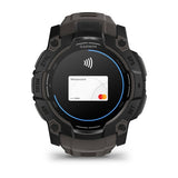 Garmin Instinct 3 - 50mm AMOLED Smartwatch with Carbon Strap, Black
