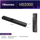 Hisense 2.1 Soundbar System - HS2000 - AUX in - Bluetooth - Wireless connection