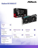 Graphics Card-ASROCK-AMD Radeon RX 9060 XT-16 GB-GDDR6-128 bit-PCIE 5.0 16x-Dual Slot Fansink-RX9060XTCL16GO