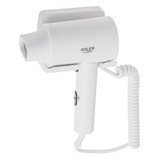 Adler AD 2285 Wall-Mount Hair Dryer - 2000W - 3 Temperature Settings - White