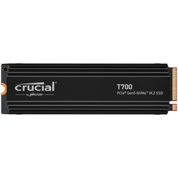 Crucial T700 1TB PCIe Gen5 NVMe M.2 SSD with heatsink