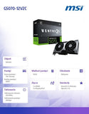 MSI GeForce RTX 5070 12G VENTUS 2X OC DLSS 4 Graphics Card