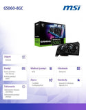 MSI GeForce RTX 5060 GAMING OC 8GB GDDR7 Graphics Card