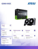 MSI GeForce RTX 5060 VENTUS 2X OC 8GB Graphics Card