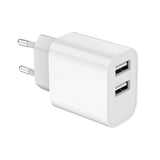 Gembird TA-UC-2A12-01 Universal AC Wall Charger for Smartphones, Smartwatches, and Tablets - White