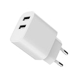 Gembird TA-UC-2A12-01 Universal AC Wall Charger for Smartphones, Smartwatches, and Tablets - White