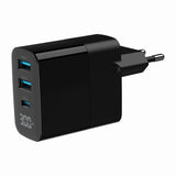 Gembird TA-UC-PDQC30LCD-BK-02 Universal AC Fast Charging Mobile Device Charger - Black