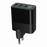 Gembird TA-UC-PDQC30LCD-BK-02 Universal AC Fast Charging Mobile Device Charger - Black