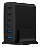 Gembird TA-UC-2A4C-PD75-01-BK Universal AC Fast Charger for Mobile Devices - Black