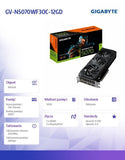 GIGABYTE GeForce RTX 5070 WINDFORCE OC 12GB Graphics Card