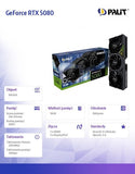 PALIT GeForce RTX 5080 GAMINGPRO OC 16GB GDDR7 Graphics Card