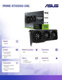 ASUS NVIDIA GeForce RTX 5060 PRIME 8GB GDDR7 Graphics Card