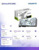Gigabyte AORUS GeForce RTX 5080 MASTER ICE 16G Graphics Card, DLSS 4