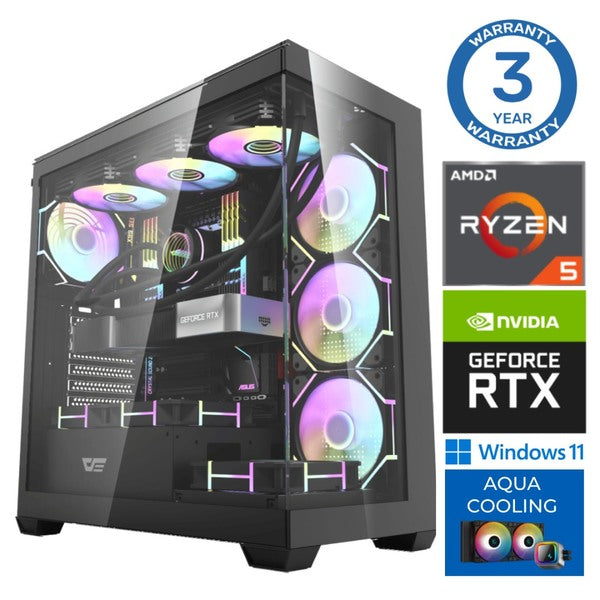 INTOP AQUA Ryzen 5 9600X 32GB DDR5 1TB SSD M.2 NVME RTX5070 12GB WIN11